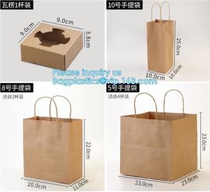 kraft paper shopping bag with cotton handle,Brown Kraft Paper Bags For Shopping Merchandise Party Gift Bags, bagease pac supplier