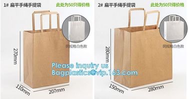 Custom Logo Printed Grocery Packaging Craft Brown Kraft Paper Shopping Bag with Handle,Kraft Paper Shopping Bag , Paper supplier