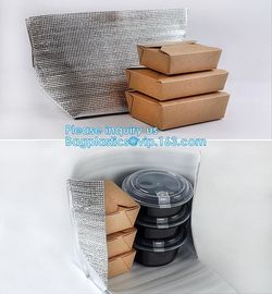 Reusable Aluminium Foil Lunch Food Delivery Non Woven Insulated Thermal Cooler Bag,hot food delivery Use Aluminum Foil i supplier