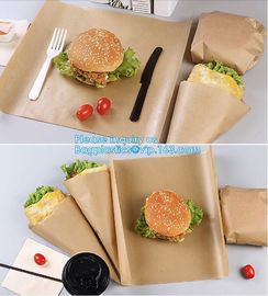 greaseproof/kraft wrapping paper,wrapping brown kraft paper High Grade Greaseproof paper,burger wrap brown kraft greasep supplier