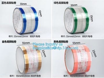 Easy Tearing Remove Masking Tape Seal Drinks And Bags,Easy TAPE OPP Tape food packaging tape coffee cup sealing label supplier