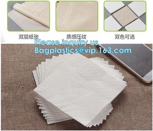 1/4 Fold Coffee Bar Beverage Black Paper Napkin,Printing paper napkin/decorative paper dinner napkins, BAGPLASTICS,PAC supplier