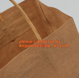 printed luxury brown paper carrier bag,OEM logo printed luxury clothes packing carrier shopping paper bag, PRINT YOUR LO supplier