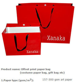 Low Cost Ribbon Handle Gift Carrier Custom Made Design Logo Luxury wholesale paper shopping bag wholesale promotional ec supplier
