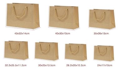 Wholesale Luxury Handmade Creative Elegant Custom Tote Carrier Shopping Packaging Paper Gift Bag,logo printed brown pape supplier