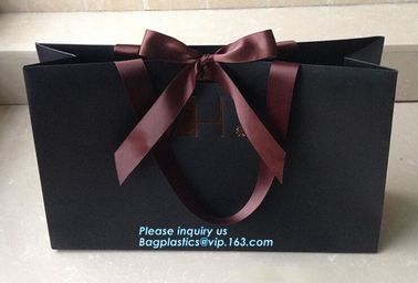 Premium Quality Custom Size Printed Personal Design White Luxury Art Paper Carrier Bags,OEM logo printed gold stamping l supplier