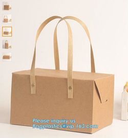 Luxury Custom Printed Logo Christmas Brown Kraft Paper Shopping Gift Carrier Bag,exclusive custom made luxury ribbon han supplier