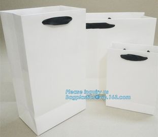 Gloss Laminated Luxury Rope Handled Paper Carrier Bags,Luxury thick white cardboard paper carrier bag wholesale paper ba supplier
