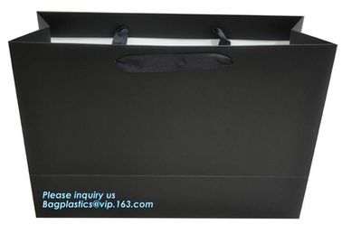 Gloss Laminated Luxury Rope Handled Paper Carrier Bags,Luxury thick white cardboard paper carrier bag wholesale paper ba supplier