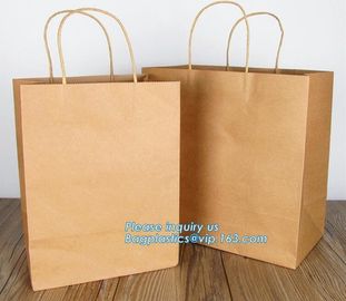 LASER laminated carrier Luxury paper hand bag,Kraft Paper Bag with Handle for Gift Wholesale,Matt Gold Shopping Retail P supplier