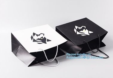 eco friendly paper printed shopping coffee packaging retail bags with handle logo,paper gift shopping bag with red custo supplier