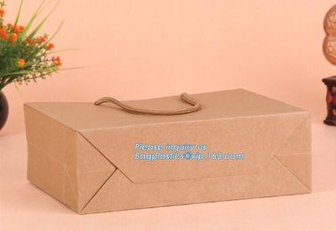 Manufacturer Shopping White Kraft Paper Carrier Bag,Luxury recycled custom printing logo shopping pack paper bag, packag supplier