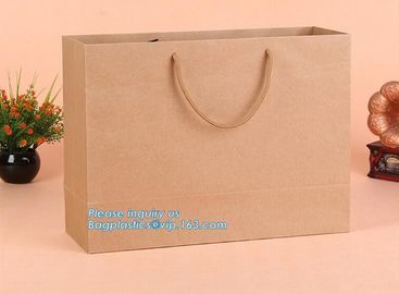 Manufacturer Shopping White Kraft Paper Carrier Bag,Luxury recycled custom printing logo shopping pack paper bag, packag supplier