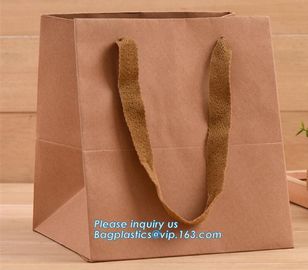 Manufacturer Shopping White Kraft Paper Carrier Bag,Luxury recycled custom printing logo shopping pack paper bag, packag supplier