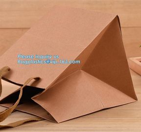 Manufacturer Shopping White Kraft Paper Carrier Bag,Luxury recycled custom printing logo shopping pack paper bag, packag supplier