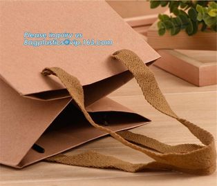 Manufacturer Shopping White Kraft Paper Carrier Bag,Luxury recycled custom printing logo shopping pack paper bag, packag supplier