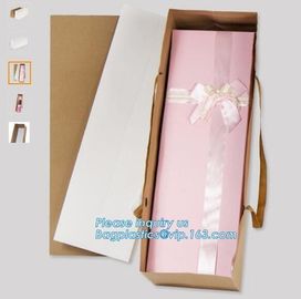 Unique flat bottom color high class paper carrier die cut handle paper flower bag,kraft flower paper bag customized flow supplier