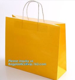 Luxurious design brown foldable flat handle kraft paper bag,Custom design luxury famous brand packaging paper bag with c supplier