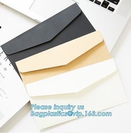 Custom white kraft fancy paper string tie gift folding envelope with ribbon closure for jewelry packaging with earring c supplier