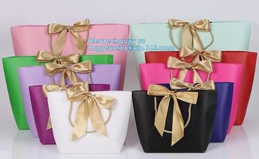 Luxury Kraft Paper flower bag paper with handle, flower carrier bag,PaperGiftBagsCarrierParty Paper Gift Shopping Bag supplier