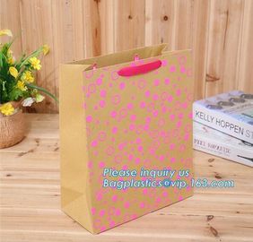 Custom Recycled Ladies Carrier kraft Paper Bag Shopping Bag for Clothes/Apparel/Gift,Art Paper Shopping Carrier Gift And supplier