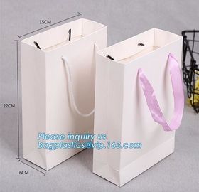 Printing Logo Paper Carrier Bag with Bowknot and Handle for Luxury Clothing,luxury wedding carrier bag, bagplastics, pac supplier