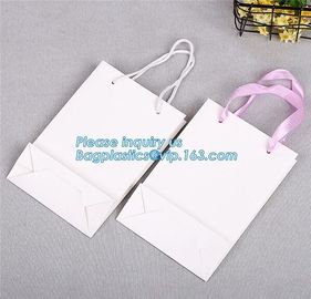 Printing Logo Paper Carrier Bag with Bowknot and Handle for Luxury Clothing,luxury wedding carrier bag, bagplastics, pac supplier
