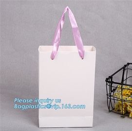 Printing Logo Paper Carrier Bag with Bowknot and Handle for Luxury Clothing,luxury wedding carrier bag, bagplastics, pac supplier