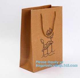 Design luxury white custom kraft recycle carrier bag shopping paper bag kraft,disposable Paper Machine Kraft handle Pape supplier