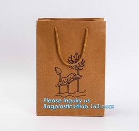Design luxury white custom kraft recycle carrier bag shopping paper bag kraft,disposable Paper Machine Kraft handle Pape supplier