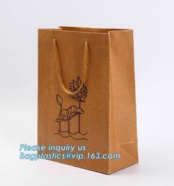 Design luxury white custom kraft recycle carrier bag shopping paper bag kraft,disposable Paper Machine Kraft handle Pape supplier