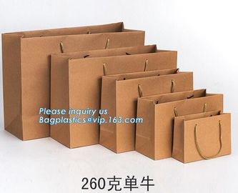 Design luxury white custom kraft recycle carrier bag shopping paper bag kraft,disposable Paper Machine Kraft handle Pape supplier
