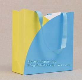 Glossy Lamination Luxury Personalised Custom Simple Printed Paper Carrier Bag With Handle,Brown luxury brand slogan prin supplier