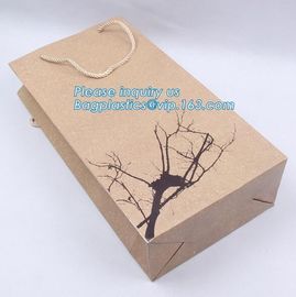 Retail Boutique Gift Carrier Packaging Custom Black Design Luxury Paper Shopping Bag With Logo paper carrier shopping ca supplier