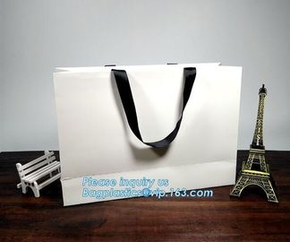 Luxury Custom Logo Printing Rope Handle Large Christmas Gift Shopping Paper Carrier Bags,printed gift carrier bags shopp supplier