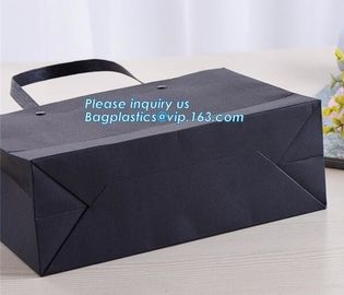 Luxury wedding paper gift candy carrier bag with ribbon handle,Eco-friendly custom printing luxury paper wine carrier ba supplier