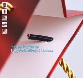 Luxury Paper Carrier Bag with Good Quality Rope Handles,Glossy cardboard luxury paper garment carrier bag wholesale pac supplier