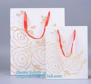 Promotion Custom Private Label Luxury Carrier Packing Hair Salon Paper Bag With Logo,Ribbon Handle Gift Carrier Custom M supplier