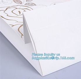 Promotion Custom Private Label Luxury Carrier Packing Hair Salon Paper Bag With Logo,Ribbon Handle Gift Carrier Custom M supplier
