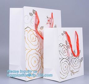 Promotion Custom Private Label Luxury Carrier Packing Hair Salon Paper Bag With Logo,Ribbon Handle Gift Carrier Custom M supplier