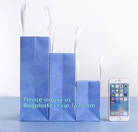 Custom made luxury kraft paper bag in colour/kraft paper bags colorful paper carrier bag/coloured recycled paper packagi supplier