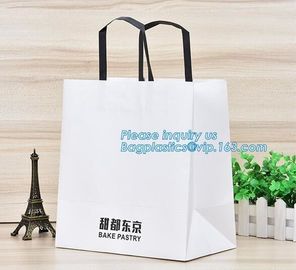 custom christmas carrier kraft paper gift shopping bag,brand dark blue 3D patch coated paper bag for gift toy carrier ba supplier