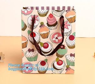 High Quality Luxury Shopping Satin Ribbon Gold Stamping Paper Bag,New hot sale brown packaging paper carrier bag take aw supplier