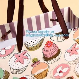 High Quality Luxury Shopping Satin Ribbon Gold Stamping Paper Bag,New hot sale brown packaging paper carrier bag take aw supplier