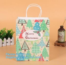 High Quality Luxury Shopping Satin Ribbon Gold Stamping Paper Bag,New hot sale brown packaging paper carrier bag take aw supplier