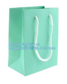 Luxury paper bags with handles Different Sizes,250gsm art paper shopping carrier bag custom printing with handle rope supplier