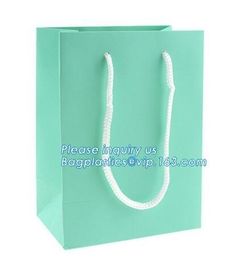 Luxury paper bags with handles Different Sizes,250gsm art paper shopping carrier bag custom printing with handle rope supplier