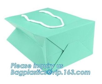 Luxury paper bags with handles Different Sizes,250gsm art paper shopping carrier bag custom printing with handle rope supplier