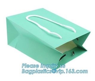 Luxury paper bags with handles Different Sizes,250gsm art paper shopping carrier bag custom printing with handle rope supplier