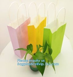 Luxury paper bags with handles Different Sizes,250gsm art paper shopping carrier bag custom printing with handle rope supplier